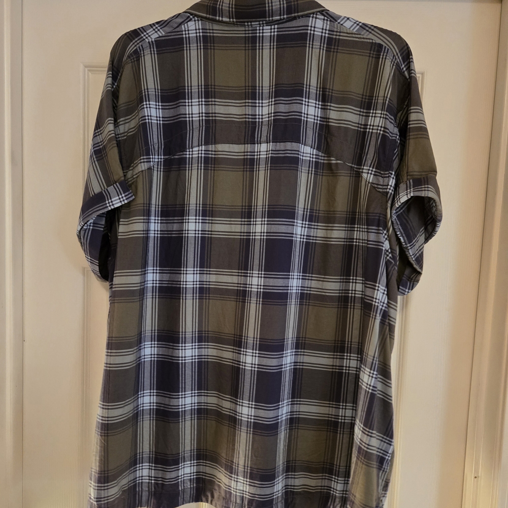 L.L. Bean Women's Short Sleeve Plaid Blouse Size 2X - Picture 2 of 8
